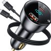 100W USB Car Charger Quick Charge QC 3.0 PD 3.0 USB Type C Car Fast Charging For iPhone Huawei Samsung Laptops Tablets